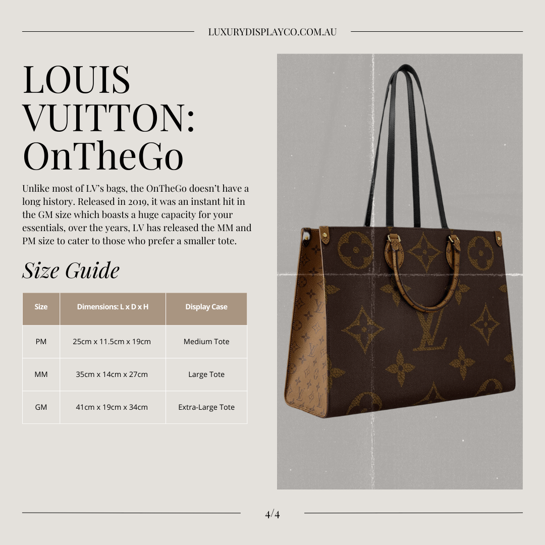 Louis Vuitton OnTheGo Handbag Storage Size Guide – Luxury Display