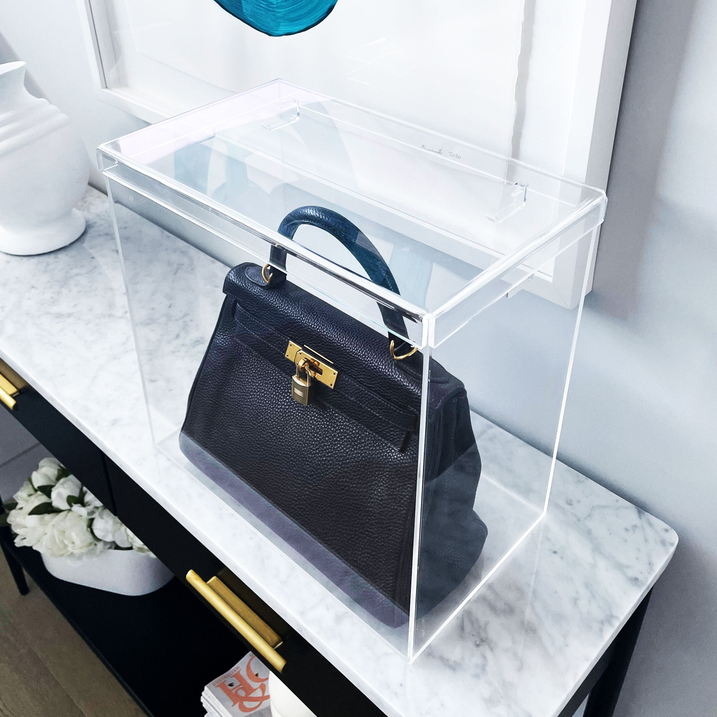 Luxury Handbag Display Box Dust-proof Desktop Book Organizer Larger and  Higher Space Lady Bag Storage Box Handbag Showcase – Luffy's Store