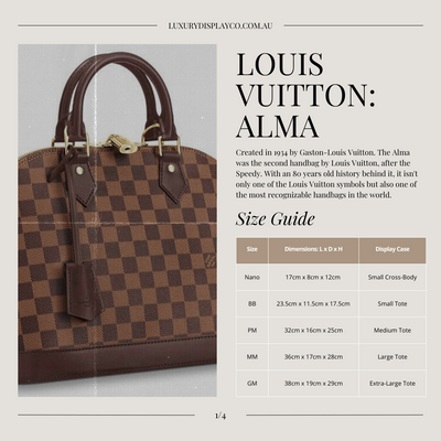 Louis Vuitton Alma Handbag Storage Size Guide