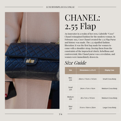 Chanel 2.55 Flap Handbag Storage Size Guide