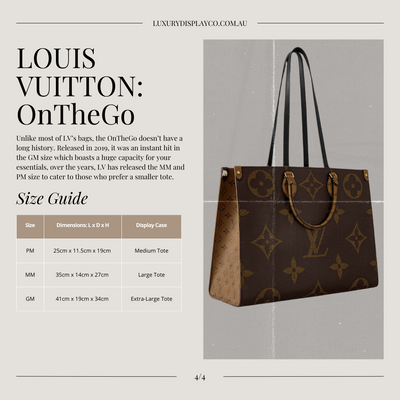 Louis Vuitton OnTheGo Handbag Storage Size Guide